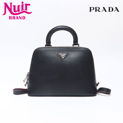 【5％OFF】 PRADA プラダ サフィアーノ ハンドバッグ 三角ロゴ 2way レザー バッグ