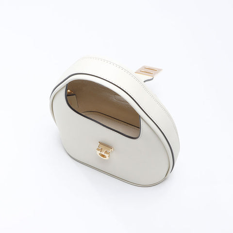 Salvatore Ferragamo Gancini Buckle Hobo Handbag white WS14486
