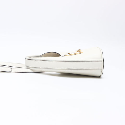Salvatore Ferragamo Gancini Buckle Hobo Handbag white WS14486