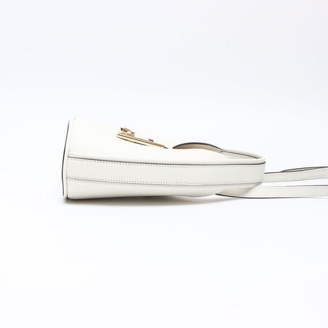 Salvatore Ferragamo Gancini Buckle Hobo Handbag white WS14486