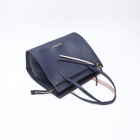 Salvatore Ferragamo Leather Amy Tote Bag purple WS14488