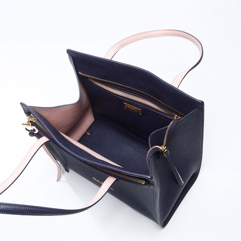 Salvatore Ferragamo Leather Amy Tote Bag purple WS14488