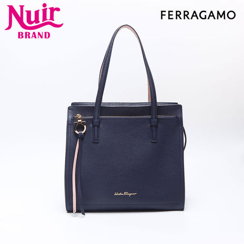 Salvatore Ferragamo Leather Amy Tote Bag purple WS14488