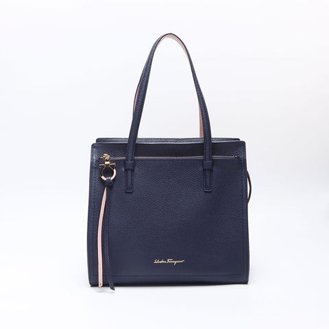 Salvatore Ferragamo Leather Amy Tote Bag purple WS14488