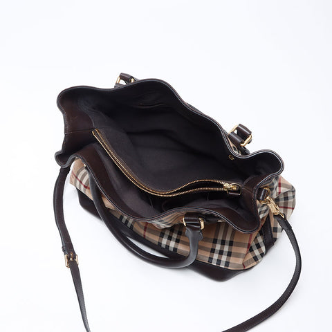 BURBERRY Nova Check 2way Handbag beige WS14493