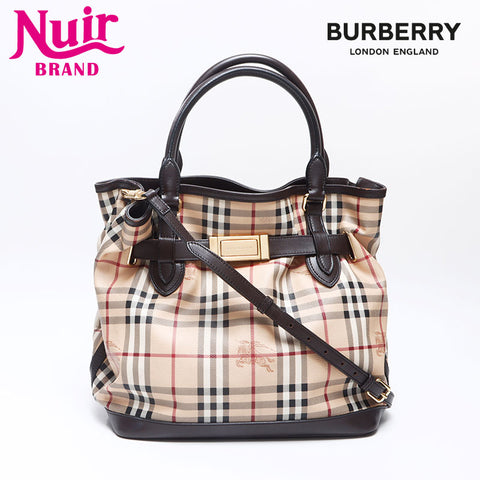 BURBERRY Nova Check 2way Handbag beige WS14493