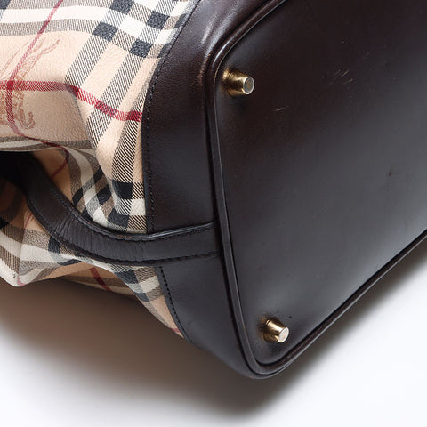 BURBERRY Nova Check 2way Handbag beige WS14493