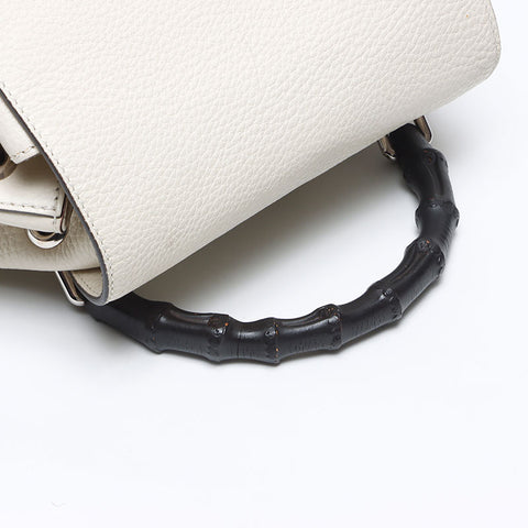 GUCCI Sac à dos en bambou Sac à dos blanc WS14494