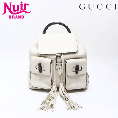 GUCCI Bamboo Backpack Â· Daypack white WS14494