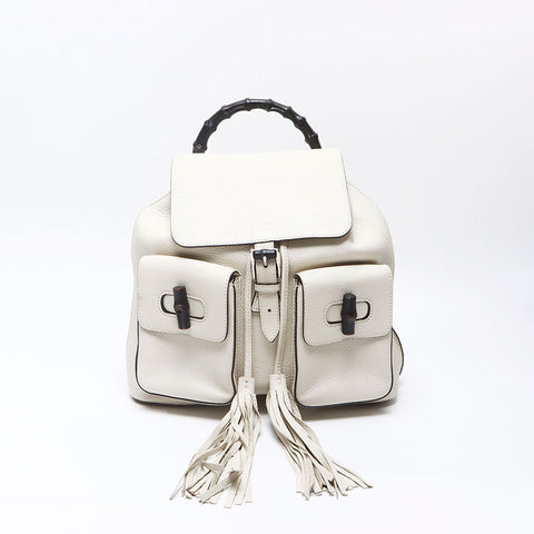GUCCI Sac à dos en bambou Sac à dos blanc WS14494