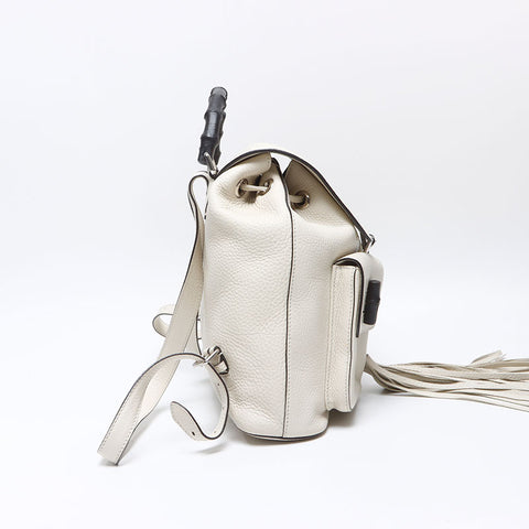 GUCCI Sac à dos en bambou Sac à dos blanc WS14494