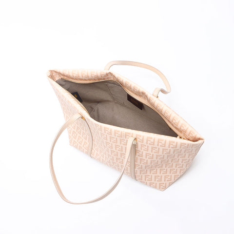 FENDI Zucchino 8BH255-FB5 Tote Bag beige WS14495