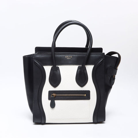 CELINE Luggage Handbag white WS14496