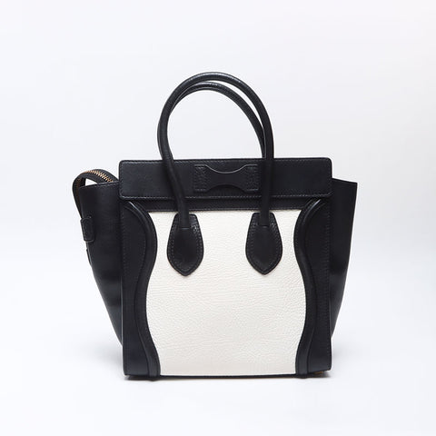 CELINE Luggage Handbag white WS14496