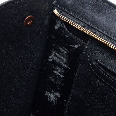 CELINE Trapeze Crocodile Embossed Handbag black WS14497