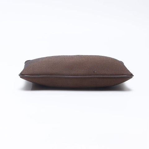 PRADA Logo canvas Pouch Brown WS14499