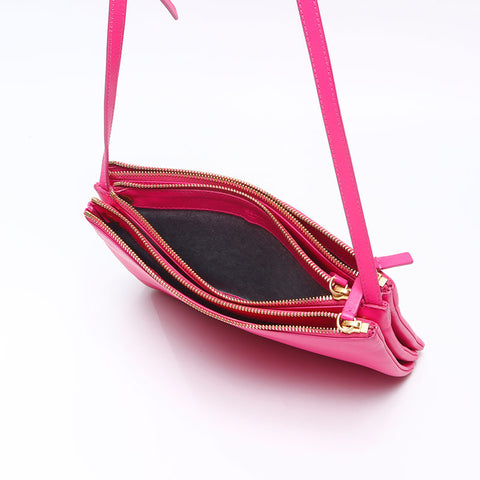 CELINE Lambskin Trio Shoulder Bag pink WS14500
