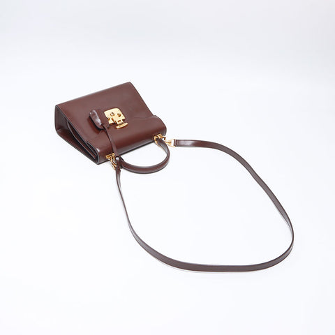 グッチ GUCCI レディロック 2way ショルダー ハンドバッグ ブラウン WS14501