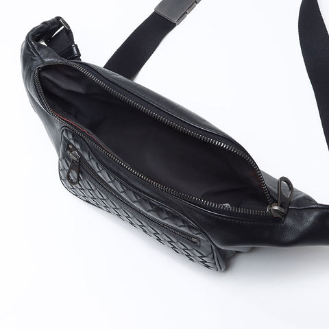 BOTTEGAVENETA INTRECCIATO Waist bag black WS14502