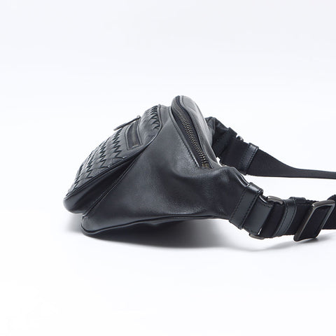 BOTTEGAVENETA INTRECCIATO Waist bag black WS14502