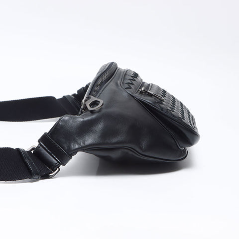 BOTTEGAVENETA INTRECCIATO Waist bag black WS14502