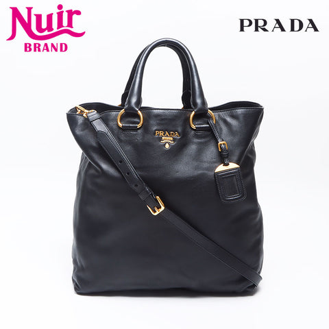 PRADA 2way Handbag black WS14504
