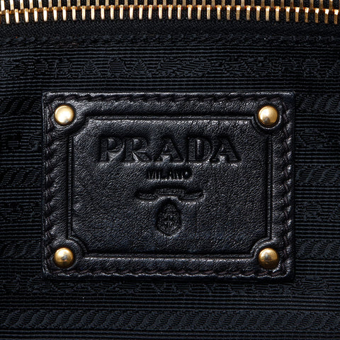 PRADA leather Handbag black WS14505