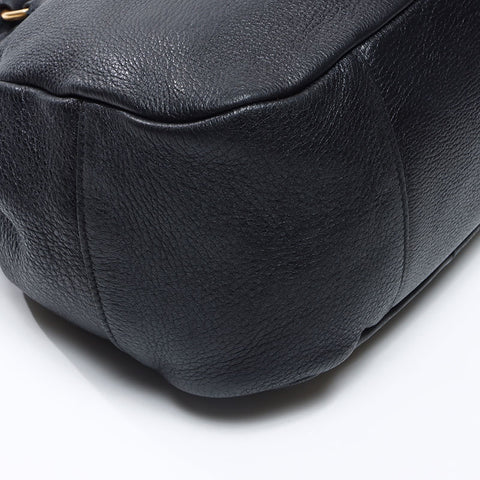 PRADA leather Handbag black WS14505