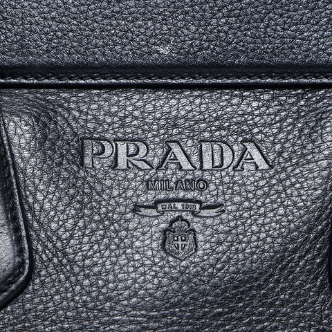 PRADA leather Handbag black WS14505