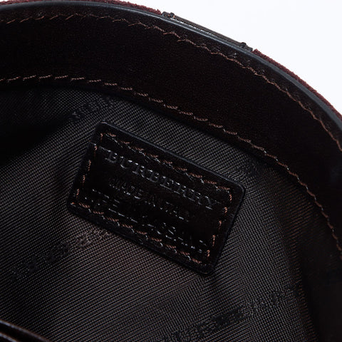 バーバリー BURBERRY ノバチェック スエード ショルダーバッグ ベージュ WS14506