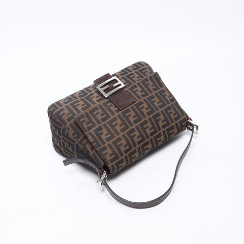 FENDI Zucca mamma bucket Shoulder Bag Brown WS14507