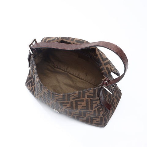 FENDI Zucca mamma bucket Shoulder Bag Brown WS14507