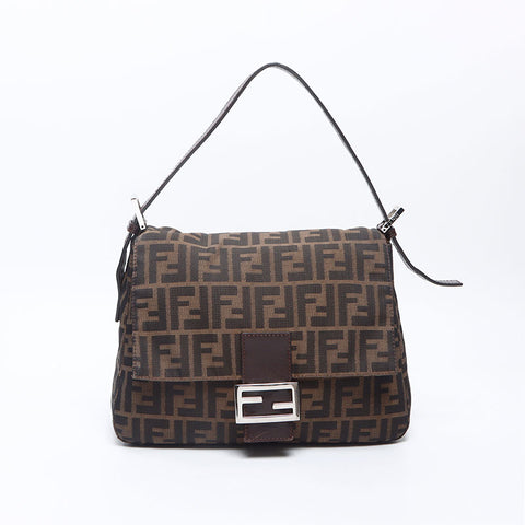 FENDI Zucca mamma bucket Shoulder Bag Brown WS14507