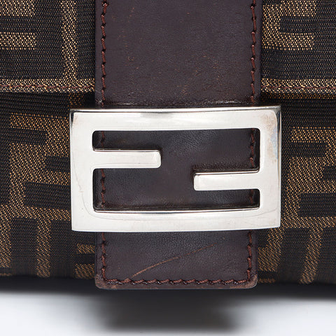 FENDI Zucca mamma bucket Shoulder Bag Brown WS14507