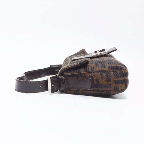 フェンディ FENDI ズッカ マンマバケット ショルダーバッグ ブラウン WS14508
