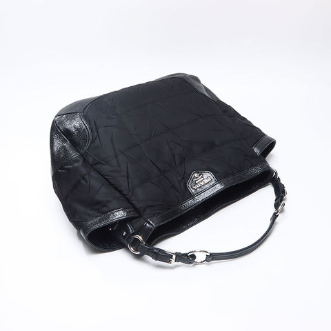 PRADA Tessuto Triangle Logo Nylon Handbag black WS14509