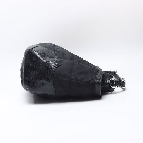 PRADA Tessuto Triangle Logo Nylon Handbag black WS14509