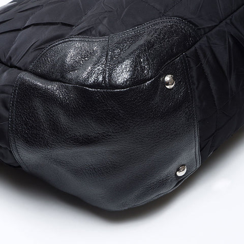 PRADA Tessuto Triangle Logo Nylon Handbag black WS14509