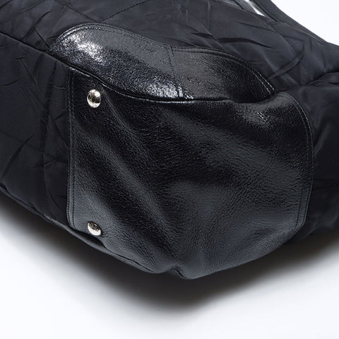 PRADA Tessuto Triangle Logo Nylon Handbag black WS14509