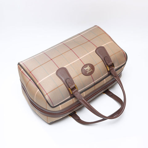BURBERRY Check Canvas Boston bag beige WS14510