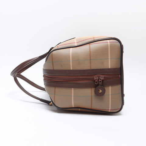 BURBERRY Check Canvas Boston bag beige WS14510