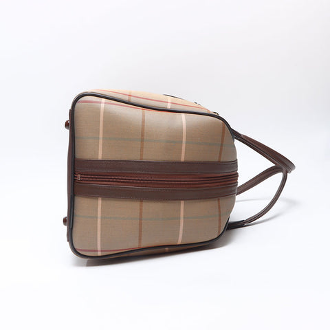 BURBERRY Check Canvas Boston bag beige WS14510