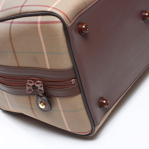 BURBERRY Check Canvas Boston bag beige WS14510