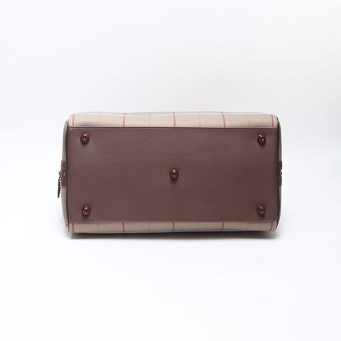 BURBERRY Check Canvas Boston bag beige WS14510