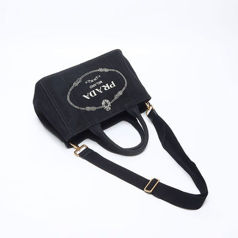 プラダ PRADA キャンバス カナパ S 2way ハンドバッグ ブラック WS14511