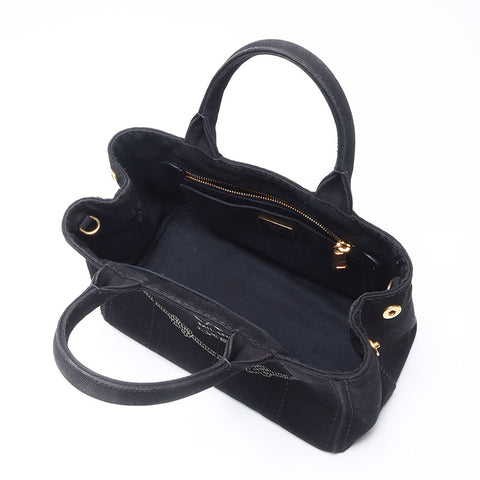 プラダ PRADA キャンバス カナパ S 2way ハンドバッグ ブラック WS14511