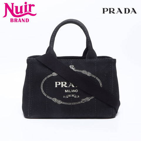 プラダ PRADA キャンバス カナパ S 2way ハンドバッグ ブラック WS14511