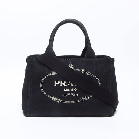 プラダ PRADA キャンバス カナパ S 2way ハンドバッグ ブラック WS14511
