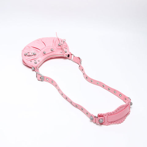 BALENCIAGA Le Cagole XS Rhinestone Shoulder Bag pink WS14512
