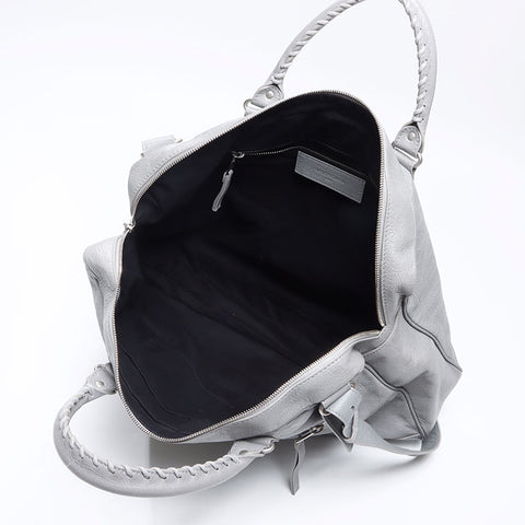 BALENCIAGA Leather messenger bag 2way Shoulder Bag gray WS14514